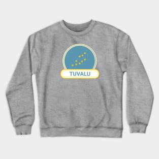 Tuvalu Country Badge - Tuvalu Flag Crewneck Sweatshirt